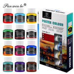 peintures acryliques 12 couleurs bleu vert rouge jaune noir violet modernes toile verre papier