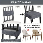 housse chaise extensible gris rayures ondulées moderne salle manger fauteuil
