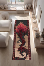 tapis moderne fleurs branches vagues géométriques noir rose beige bleu clair gris salon chambreextérieur