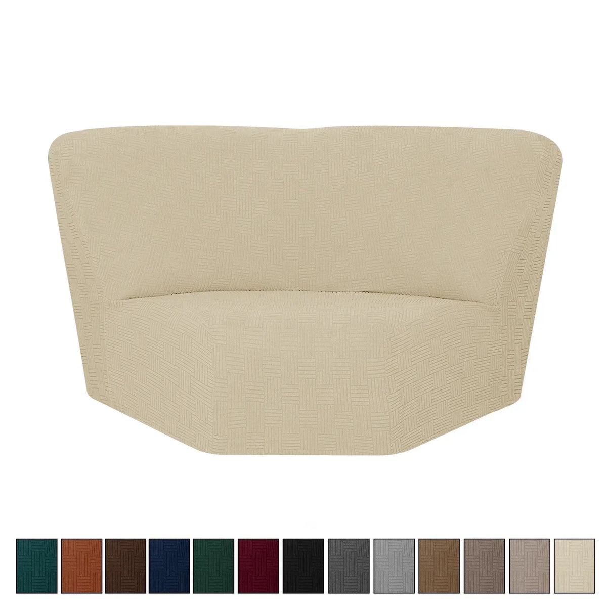 couvre siege angle marron rayures horizontales moderne elastique adhésif polyester jacquard machine linge automne