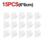 crochet mural adhésif transparent moderne support charge lourde cuisine salle bains organizer auto fixataire