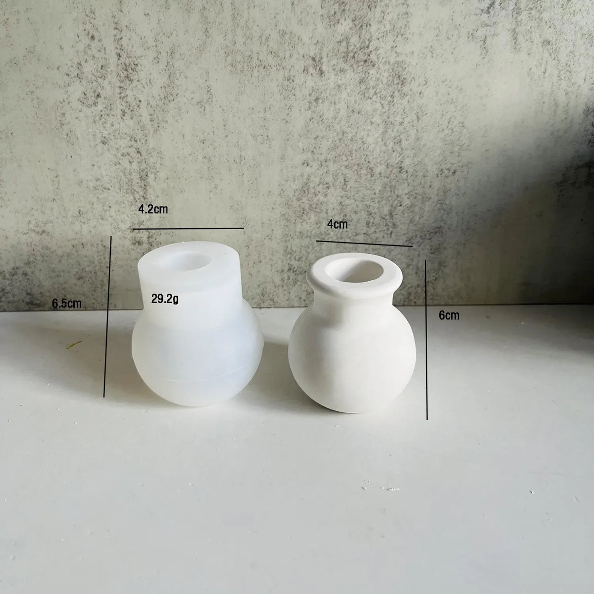 vases silicones blancs minimalistes opaques simples bougeoirs egouttage fleur arrangement