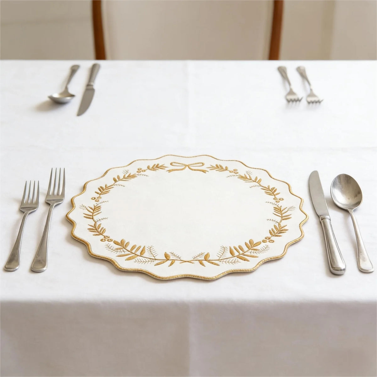 serviette table classique guirlande feuilles ruban blanc bleu orange rouge violet doré respectueux environnement