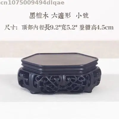 Support plantes bois gravé vase floral plante décorative figurine traditionnelle classique