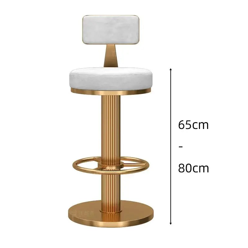 tabourets bar velours bleu marine gris rose contemporains assise dorée pieds métal adjustable