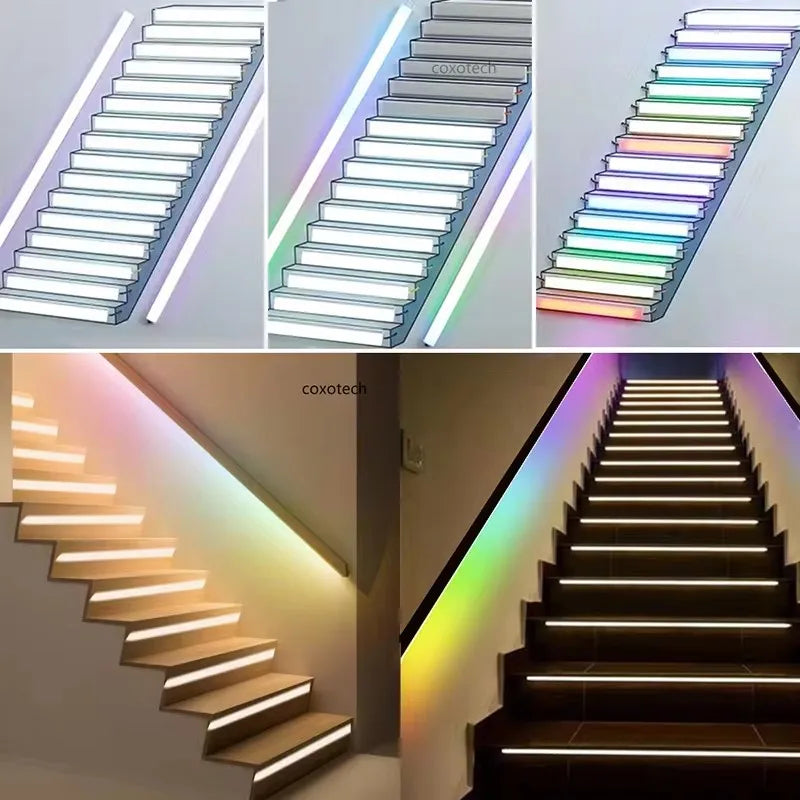 bande led blanc lisse moderne clips 32 canaux pirm capteurs pir oled display 768w