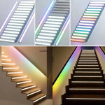 bande led blanc lisse moderne clips 32 canaux pirm capteurs pir oled display 768w