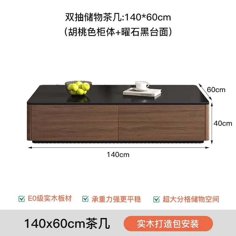 meuble tv bois massif noir moderne tiroirs rangement salon bois foncé
