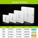 lampe led moderne blanc plat carré clips simple.surface 18w 24w 36w 48w