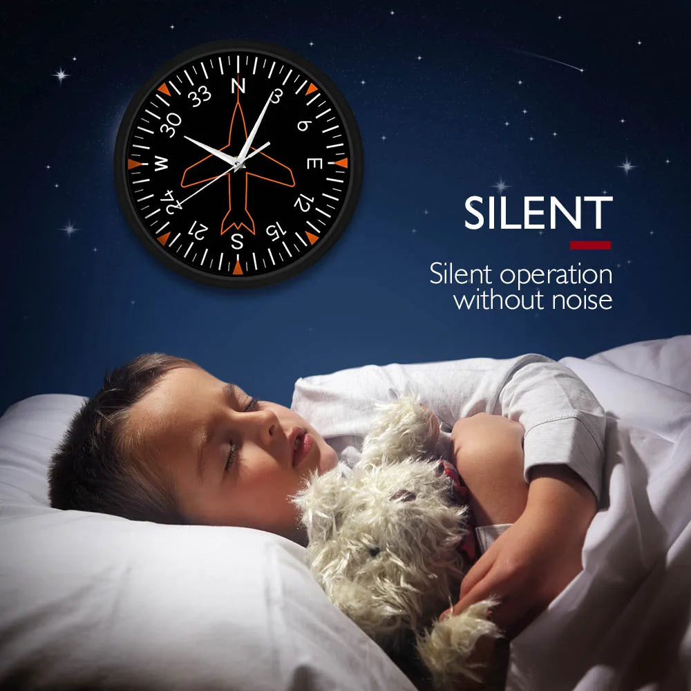 Horloge murale quartz silencieuse pour salon