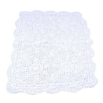 Napperon crochet vintage beige avec tasse de thé
