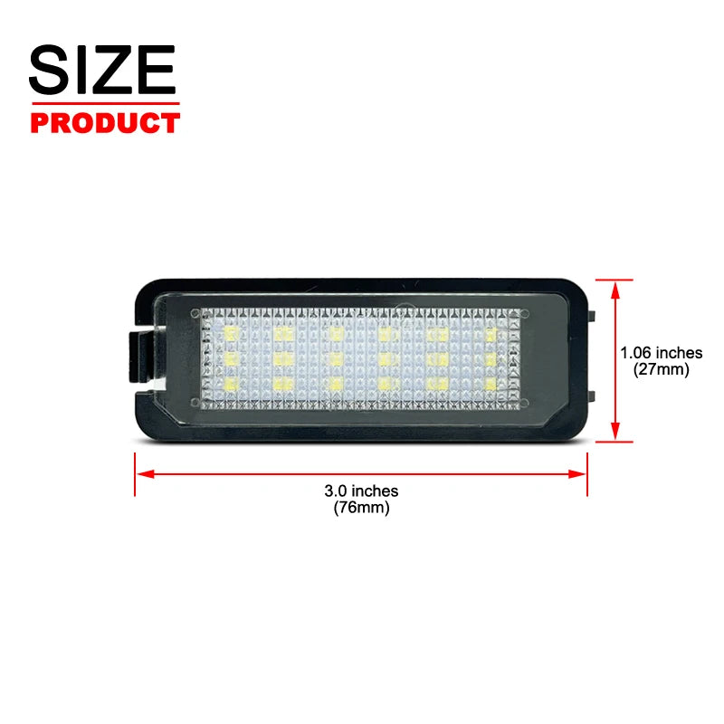 lampe led plaque immatriculation noir moderne seat skoda adhésif 12v 30lm 3w