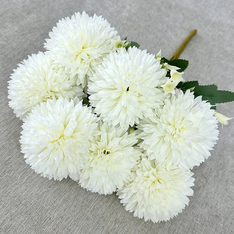 bouquet fleurs artificielles chrysanthèmes rose blanc rouge decoration intérieure moderne minimaliste