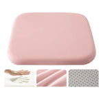 coussin mémoire forme 40x40cm bleu pastel texture rugueuse lavable minimaliste