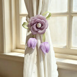 accessoires fenetre fleurs bleu rose noir blanc vert decoratif romantique adhésif polyesters
