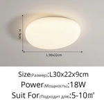 plafonnier led moderne minimaliste acrylique blanc fixation circulaire ovale éclairage quotidien contemporain