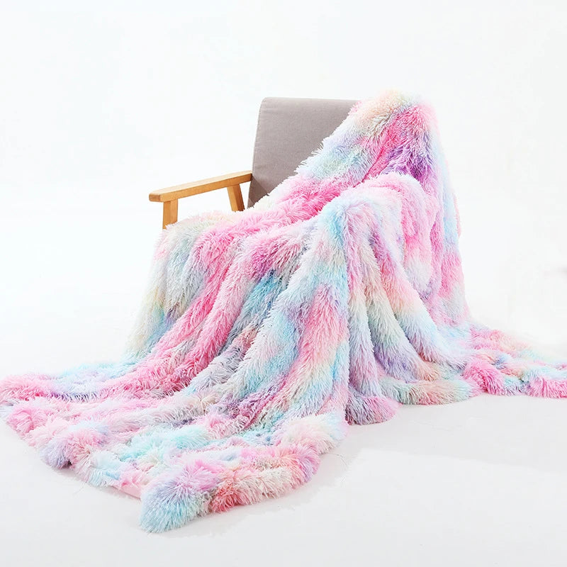 couverture peluche multicolore douce hiver portable 130x160cm moderne imprimée polyester hospitalière voyage pique nique