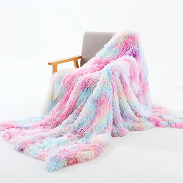 couverture peluche multicolore douce hiver portable 130x160cm moderne imprimée polyester hospitalière voyage pique nique