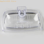 support savon transparent moderne adhésif salle bain organisation produit plat lisse