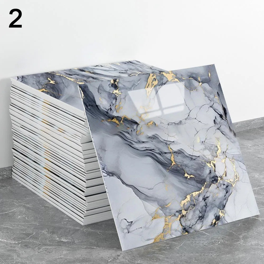 panneau décoratif auto adhésif marbre blanc moderne résistant humidité facile contemporain