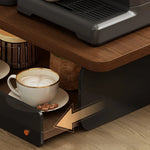 présentoir bois moderne tiroirs vis stockage tasses soucoupes sablés cuisine bar