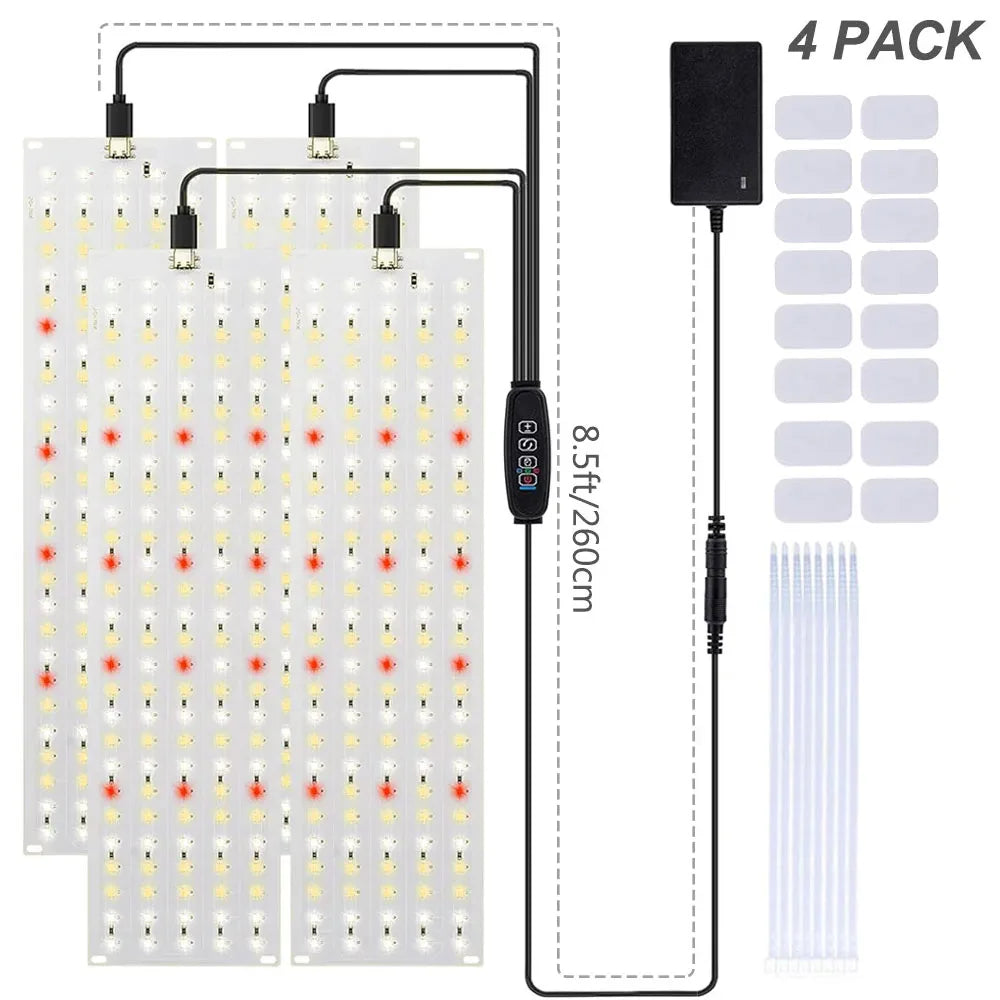 panneau led blanc points couleur moderne adhésif croissance plantes intérieur 12v câble contrôleur