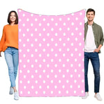 couverture rose pois douillet polaire polyester anti boulochage portable hiver usage voyage maison