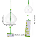 cloches vent verre transparentes moderne cordelette étiquettes coloréesextérieur decoration jardinartisanaux peint main