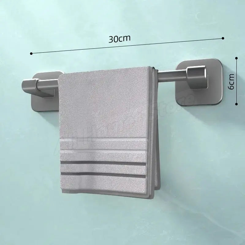 porte serviettes mural adhésif blanc gris noir texture métallique moderne minimaliste serviettes sabots 30cm
