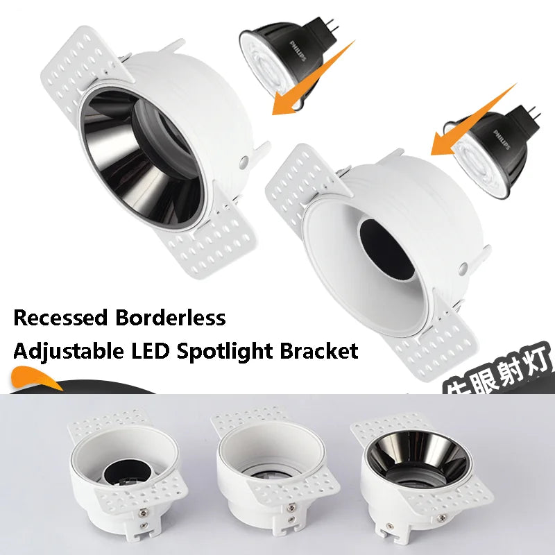 spot led encastrable blanc moderne double tête perforé anti éblouissement ampoule gu10 mr16