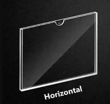 porte cartes acrylique transparent moderne A4 horizontal vertical plastique rectangle