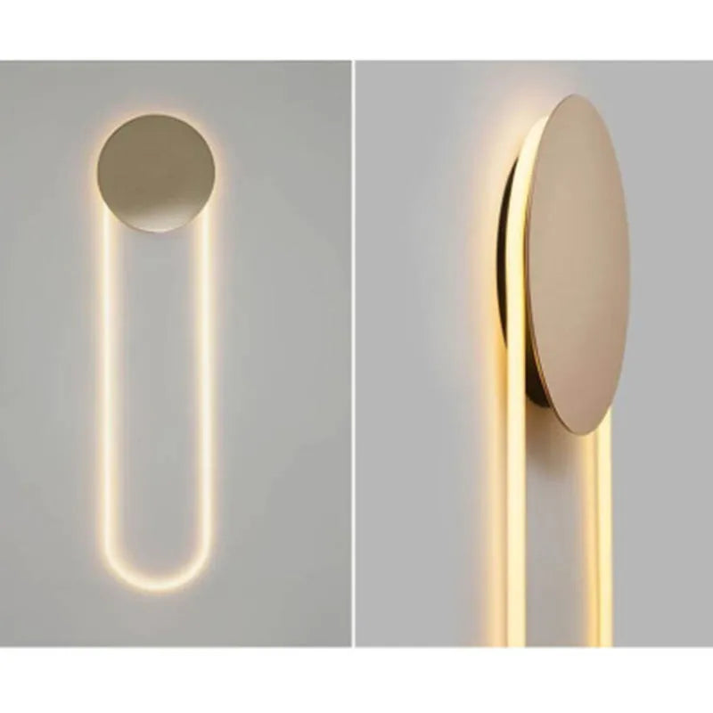lampe murale moderne blanc doré éclairage neutre chambre contemporaine minimaliste étude salon