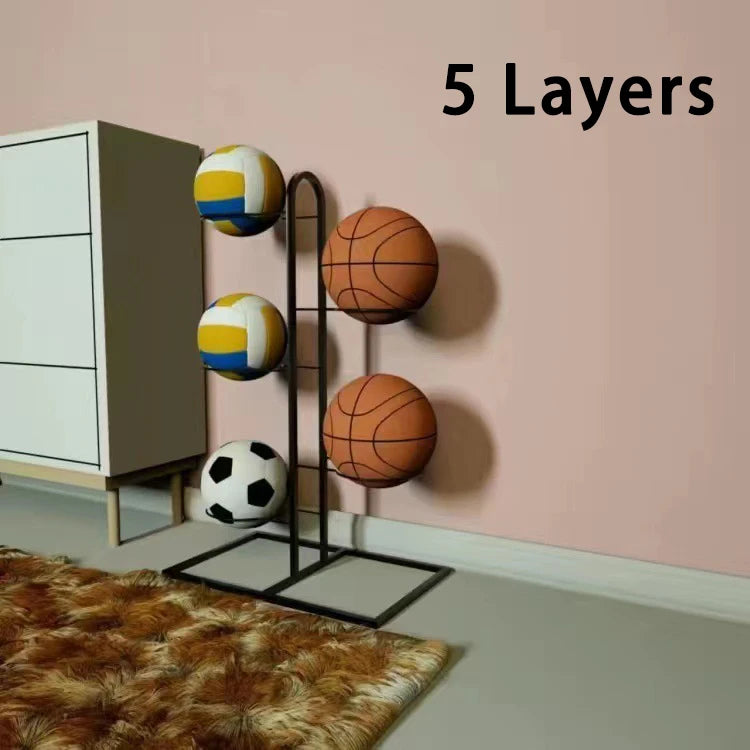 support balles sportives moderne noir blanc motifs basketball football volley ball métal acier carbone