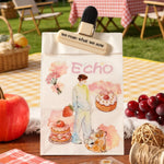 sticker mignon multicolore animaux fruits fleurs pique nique détails illustré clips boisscrição automática aqui