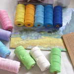 corde macramé coton torsadé mm décoration artisanale rustique fait main textile maison