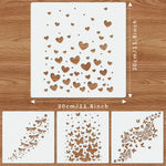 stencils blanc coeurs papillons moderne poissons libellules décoratifs jaune bleu rose