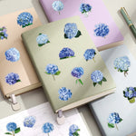 autocollants fleurs hydrangeas bleu violet blanc 50pièces bricolage scrapbooking téléphone bagages skateboard imperméables