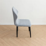 housses chaise moderne motif ondulé gris clair 100 polyester élastique