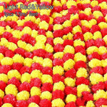 guirlande florale artificielle festives boules fleurs compactes couleurs vives indien festive ornement fête sans