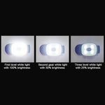 lampe torche noire led rechargeable usb étanche ipx4 mode sécurité course pêche moderne compact