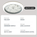 ventilateur led moderne blanc vitesses télécommande infinitegradation salon chambre