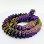 serpent origami violet rouge vert bleu rayures ecaille moderne decoration table plastique