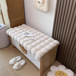 coussin sol peluche doux rectangulaire confortable siège banc entrée maison moderne