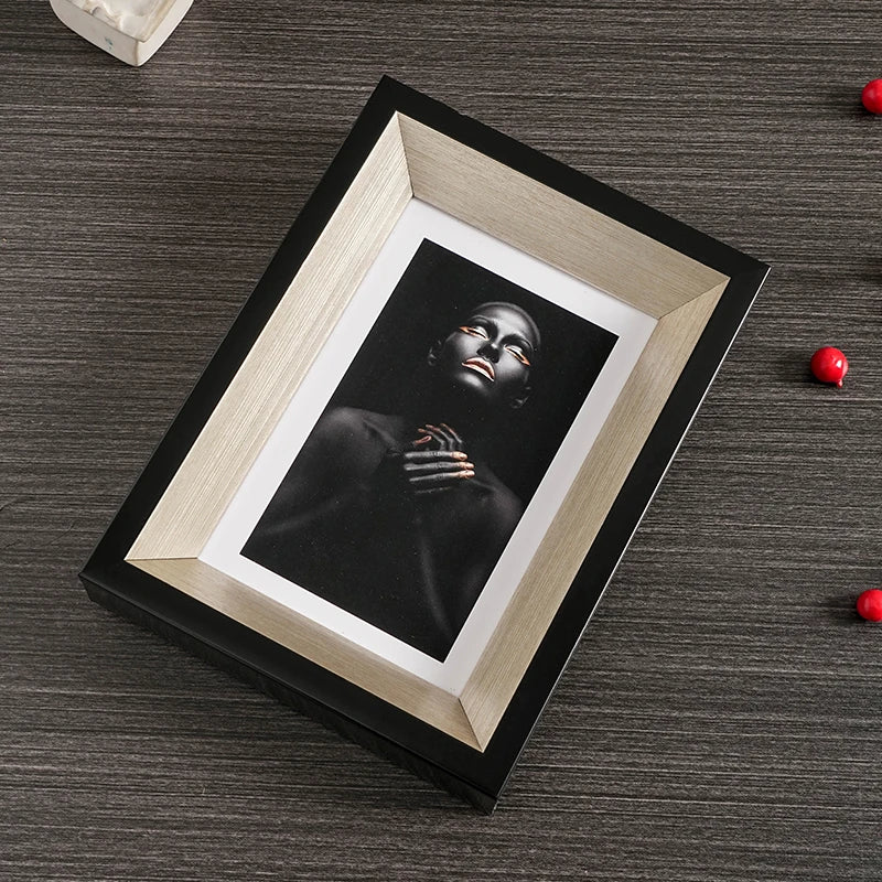 cadre photo rectangle résine noir or moderne 20x25cm 25x30cm 10x15cm 12x17cm 15x20cm 21x29cm