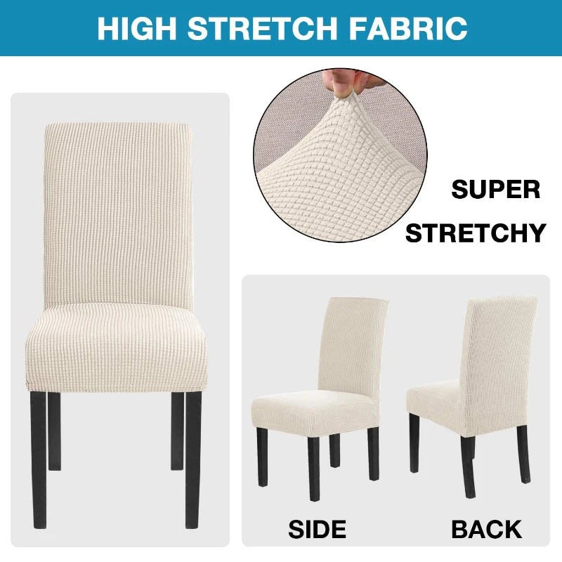 housses chaise moderne tissu jacquard rayées adhésives spandex polyester beigeclair fauteuil chaise plage mariage