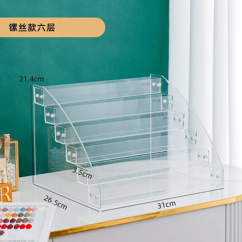 porte cd transparent moderne plastique clips rangement maison trois couche fixe
