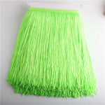 franges dentelle polyester jupe danse latine decoration partie moderne rouge noir vert bleu violet
