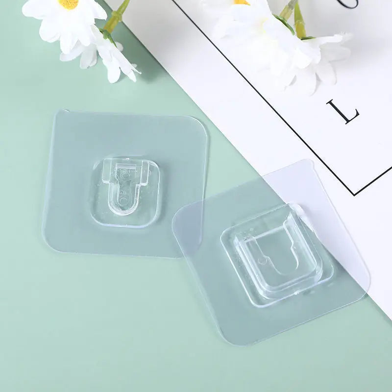 prise courant multi fentes adhésive transparente moderne pratique blanc boutons fixation