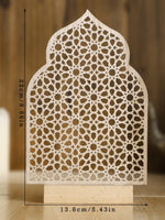 cadres decoratifs bois motif geometrique moderne noir beigeclair ramadan decoration festive