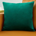 housse coussin carrée velours uni canapé salon décoration maison moderne